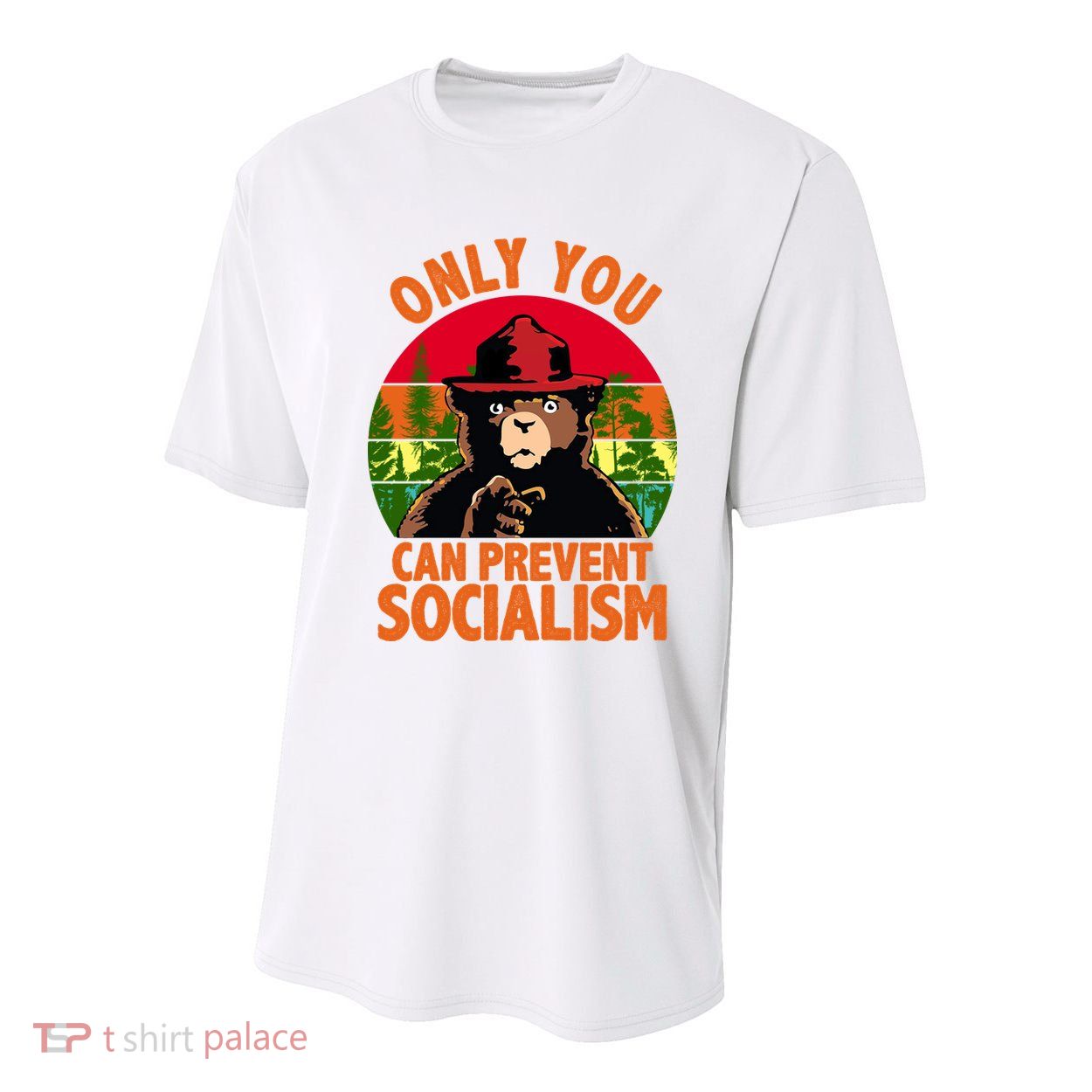 On You Can Prevent Socialism Bear Youth Performance Sprint T-Shirt
