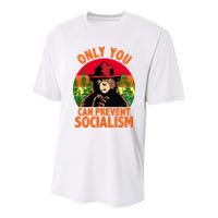 On You Can Prevent Socialism Bear Youth Performance Sprint T-Shirt