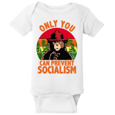 On You Can Prevent Socialism Bear Baby Bodysuit