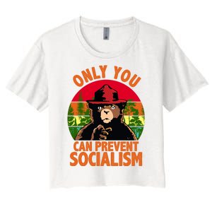 On You Can Prevent Socialism Bear Women's Crop Top Tee