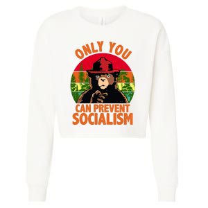 On You Can Prevent Socialism Bear Cropped Pullover Crew