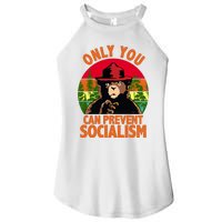 On You Can Prevent Socialism Bear Women's Perfect Tri Rocker Tank