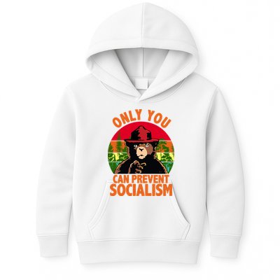 On You Can Prevent Socialism Bear Kids Hoodie