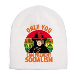 On You Can Prevent Socialism Bear Short Acrylic Beanie