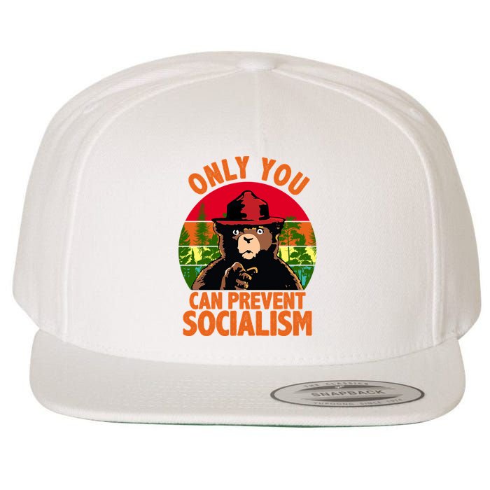 On You Can Prevent Socialism Bear Wool Snapback Cap