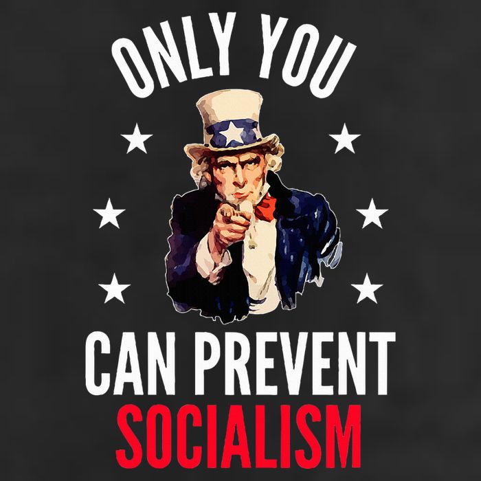 Only You Can Prevent Socialism Anti Socialism 7 Panel Mesh Trucker Snapback Hat
