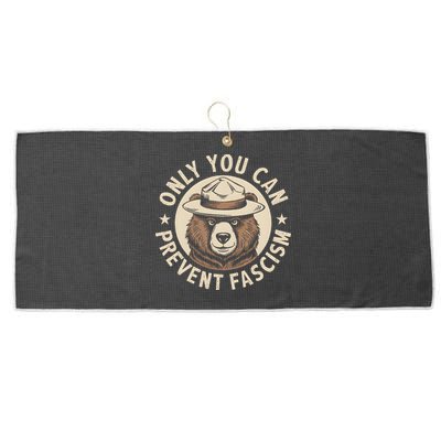 Only You Can Prevent Fascism Large Microfiber Waffle Golf Towel