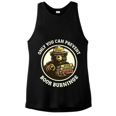 Only You Can Prevent Book Burnings Banned Books Awareness Ladies PosiCharge Tri-Blend Wicking Tank