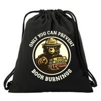 Only You Can Prevent Book Burnings Banned Books Awareness Drawstring Bag