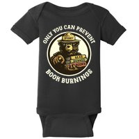 Only You Can Prevent Book Burnings Banned Books Awareness Baby Bodysuit