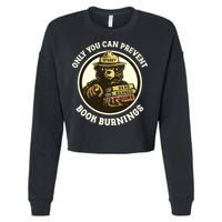 Only You Can Prevent Book Burnings Banned Books Awareness Cropped Pullover Crew