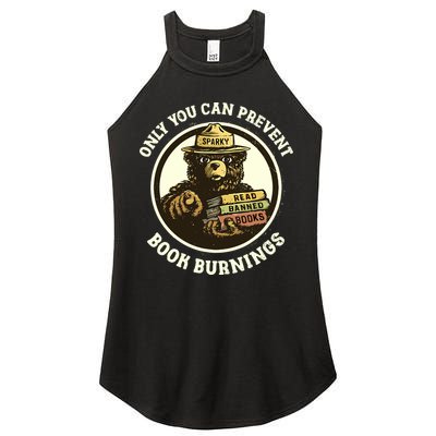 Only You Can Prevent Book Burnings Banned Books Awareness Women's Perfect Tri Rocker Tank