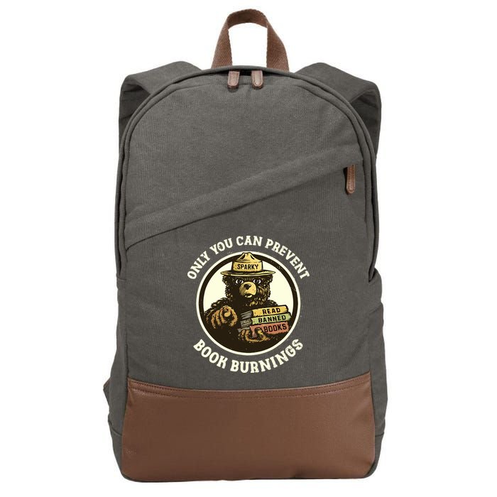 Only You Can Prevent Book Burnings Banned Books Awareness Cotton Canvas Backpack