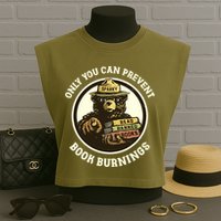 Only You Can Prevent Book Burnings Banned Books Awareness Garment-Dyed Women's Muscle Tee