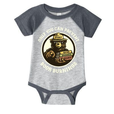 Only You Can Prevent Book Burnings Banned Books Awareness Infant Baby Jersey Bodysuit