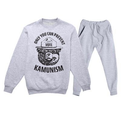 Only You Can Prevent Kamunism Communism Election Humor 2024 Premium Crewneck Sweatsuit Set