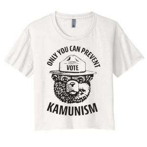 Only You Can Prevent Kamunism Communism Election Humor 2024 Women's Crop Top Tee