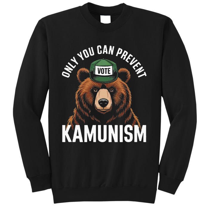 Only You Can Prevent Kamunism Funny Bear Humor Tall Sweatshirt