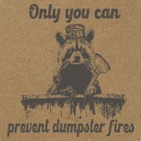 Only You Can Prevent Dumpster Fires Raccoon Meme Cotton Canvas Backpack