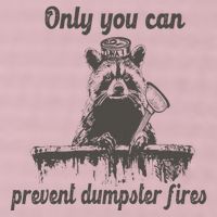 Only You Can Prevent Dumpster Fires Raccoon Meme 25L Jumbo Tote