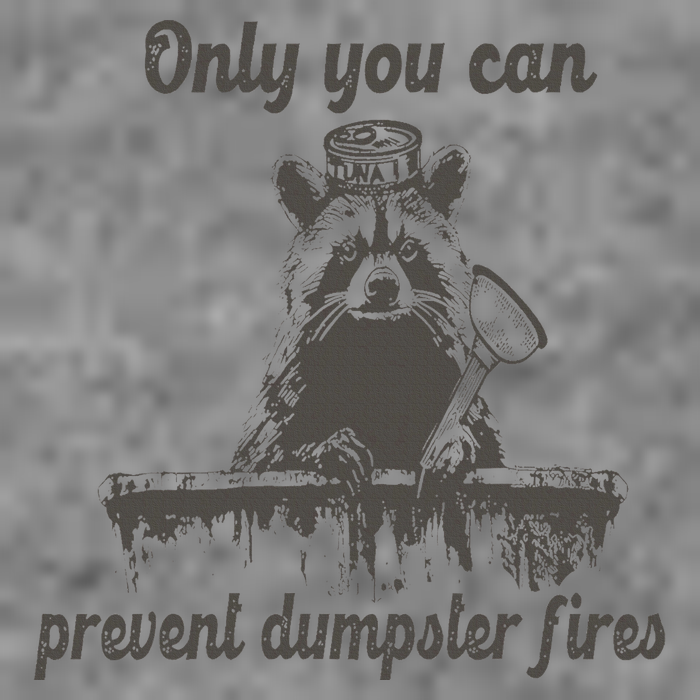 Only You Can Prevent Dumpster Fires Raccoon Meme Tall Sweatshirt