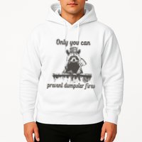 Only You Can Prevent Dumpster Fires Raccoon Meme Hoodie