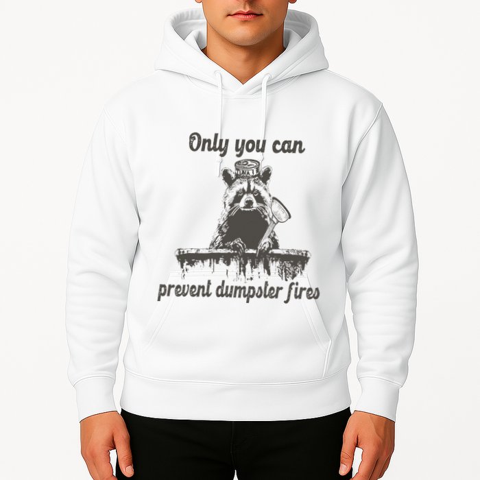 Only You Can Prevent Dumpster Fires Raccoon Meme Hoodie