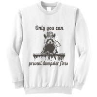 Only You Can Prevent Dumpster Fires Raccoon Meme Sweatshirt
