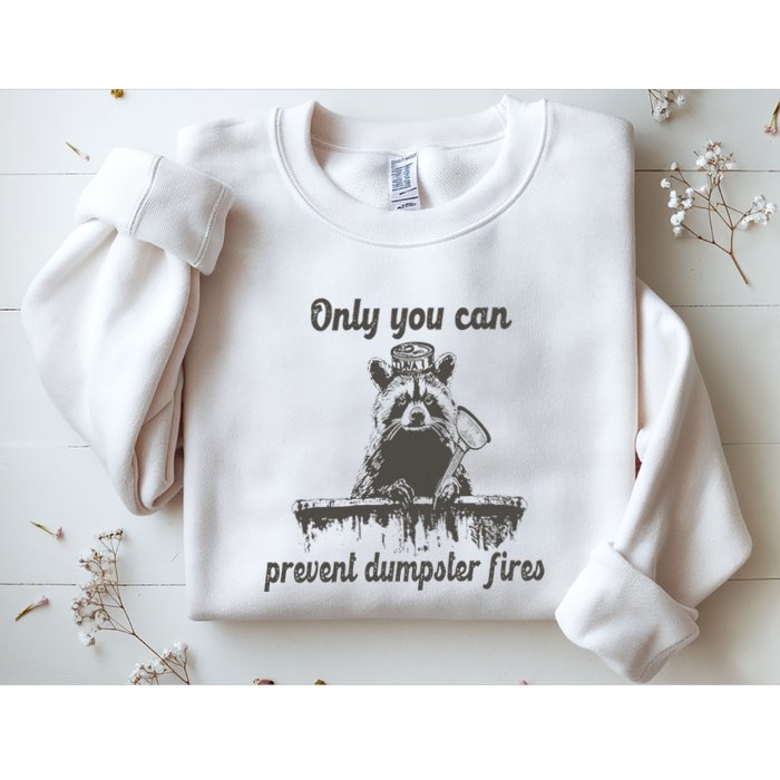 Only You Can Prevent Dumpster Fires Raccoon Meme Sweatshirt