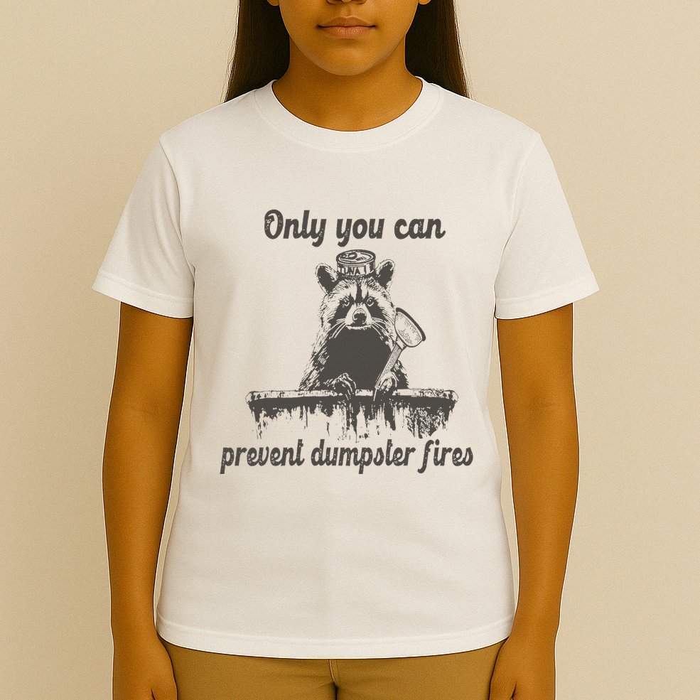 Only You Can Prevent Dumpster Fires Raccoon Meme T-Shirt