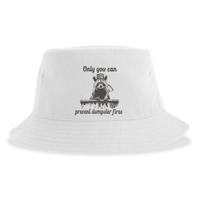 Only You Can Prevent Dumpster Fires Raccoon Meme Sustainable Bucket Hat