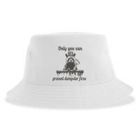 Only You Can Prevent Dumpster Fires Raccoon Meme Sustainable Bucket Hat