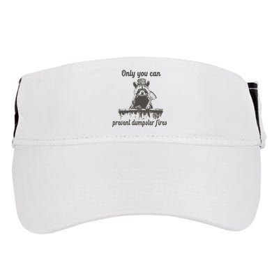 Only You Can Prevent Dumpster Fires Raccoon Meme Adult Drive Performance Visor