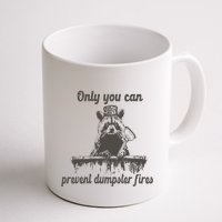 Only You Can Prevent Dumpster Fires Raccoon Meme Mug
