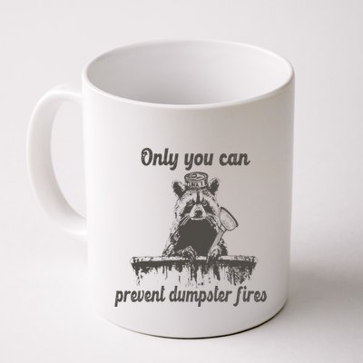 Only You Can Prevent Dumpster Fires Raccoon Meme Mug