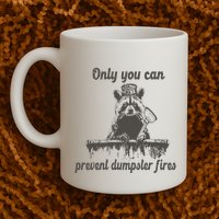 Only You Can Prevent Dumpster Fires Raccoon Meme Mug