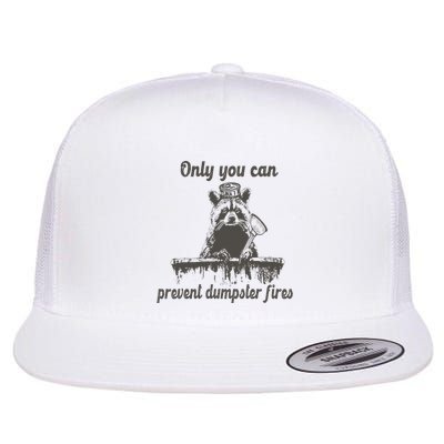Only You Can Prevent Dumpster Fires Raccoon Meme Flatbill Hat