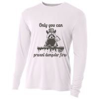 Only You Can Prevent Dumpster Fires Raccoon Meme Cooling Performance Long Sleeve Crew