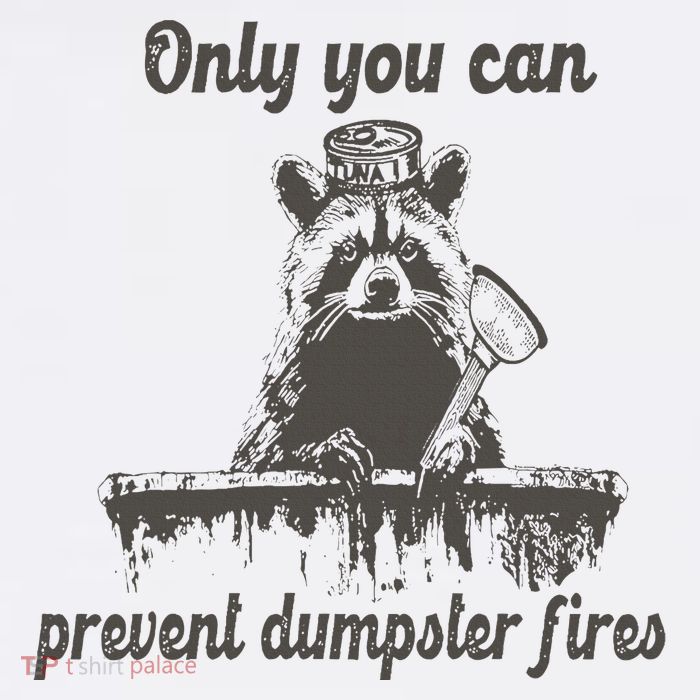 Only You Can Prevent Dumpster Fires Raccoon Meme Poster