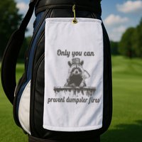 Only You Can Prevent Dumpster Fires Raccoon Meme Golf Towel