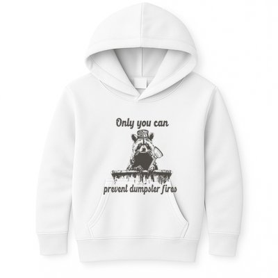 Only You Can Prevent Dumpster Fires Raccoon Meme Kids Hoodie
