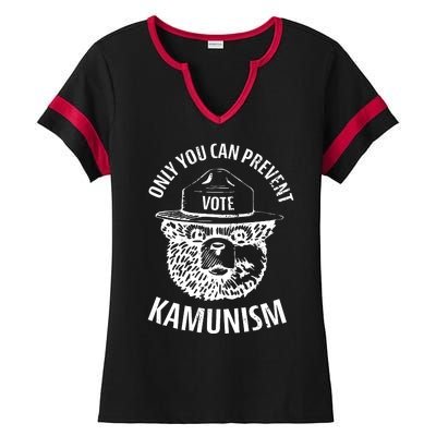 Only You Can Prevent Kamunism Vote Ladies Halftime Notch Neck Tee