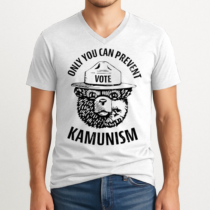 Only You Can Prevent Kamunism Vote V-Neck T-Shirt