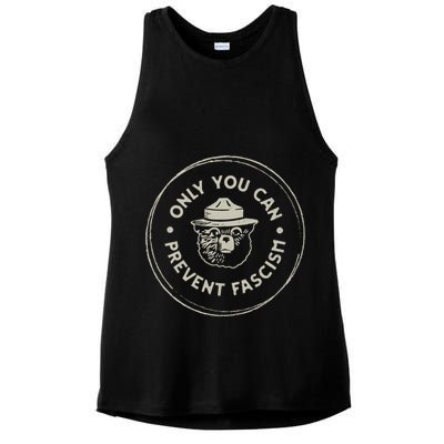 Only You Can Prevent Fascism Ladies PosiCharge Tri-Blend Wicking Tank