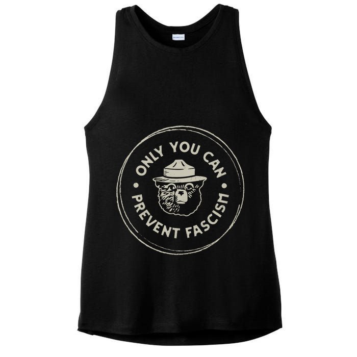 Only You Can Prevent Fascism Ladies PosiCharge Tri-Blend Wicking Tank