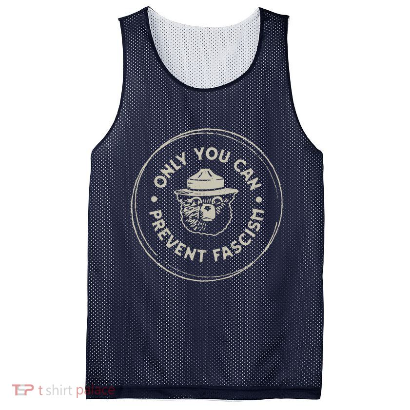 Only You Can Prevent Fascism Mesh Reversible Basketball Jersey Tank
