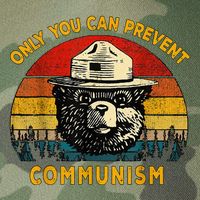 Only You Can Prevent Communism Camping Bear Legacy Tie Dye Trucker Hat