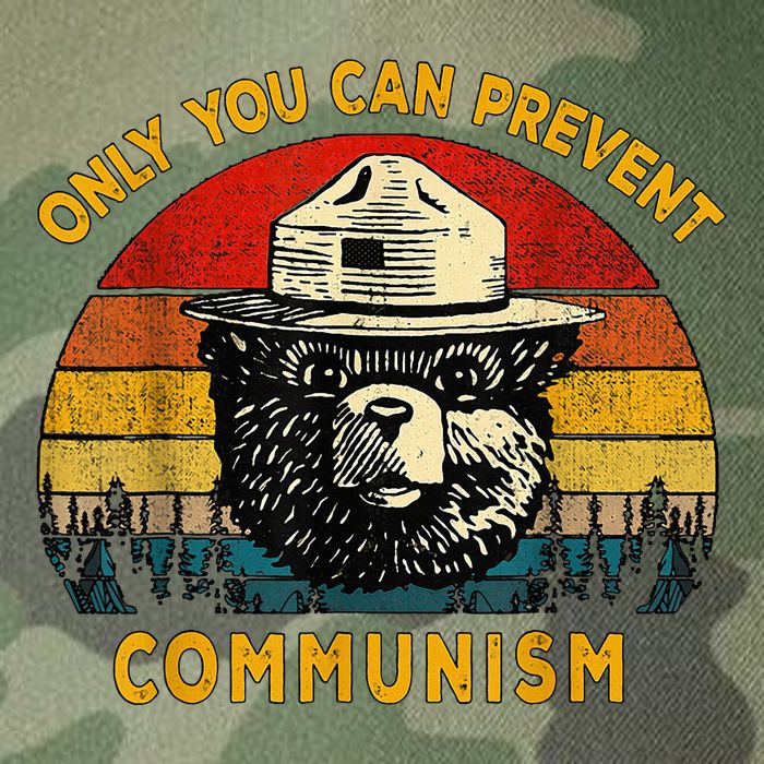 Only You Can Prevent Communism Camping Bear Legacy Tie Dye Trucker Hat