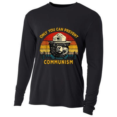 Only You Can Prevent Communism Camping Bear Cooling Performance Long Sleeve Crew