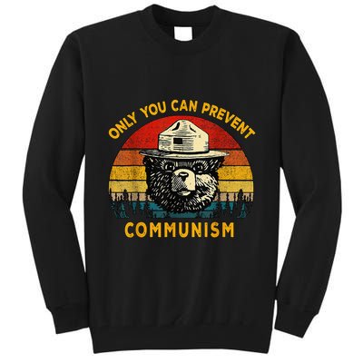 Only You Can Prevent Communism Camping Bear Tall Sweatshirt